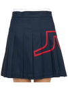 Women's Naomi NAOMI Pleated Skirt Navy - J.LINDEBERG - BALAAN 7