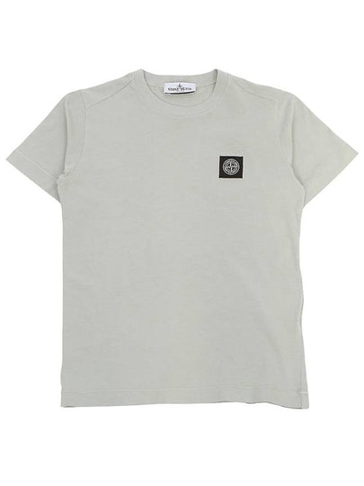 Kids 30/1 Cotton Jersey Short Sleeve T-Shirt Pearl Grey - STONE ISLAND - BALAAN 2