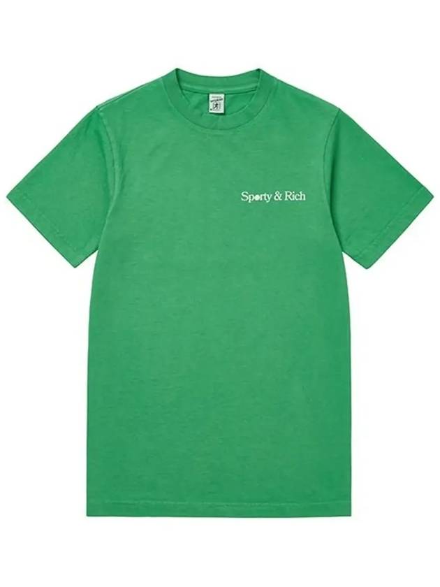 Racquet Club Cotton Short Sleeve T-Shirt Green - SPORTY & RICH - BALAAN 4