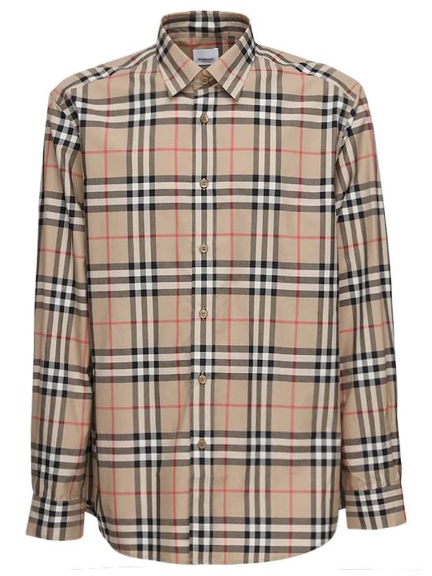 Check Cotton Poplin Shirt Archive Beige - BURBERRY - BALAAN 2