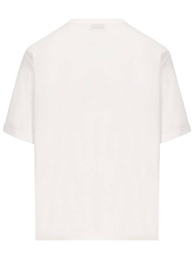 Rive Gauche Short Sleeve T-Shirt White - SAINT LAURENT - BALAAN 3