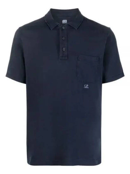 1020 Jersey Small Logo Pocket Short Sleeve PK Shirt Black - CP COMPANY - BALAAN 2
