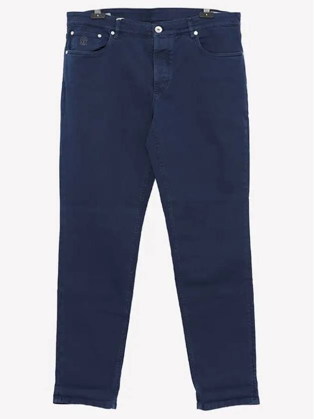 Dyed Denim Jeans Blue - BRUNELLO CUCINELLI - BALAAN 4