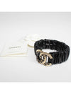 CC logo leather hair scrunchie bracelet gold AB7848 - CHANEL - BALAAN 3