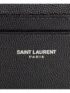 Embossed Leather Card Wallet Black - SAINT LAURENT - BALAAN 5