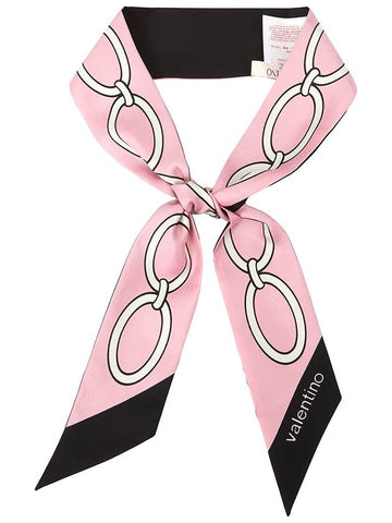 E6017MPW 6Z3 Silk Scarf - VALENTINO - BALAAN 1