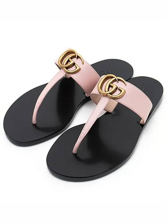 GG Marmont Strap Flip Flops Pink - GUCCI - BALAAN 2