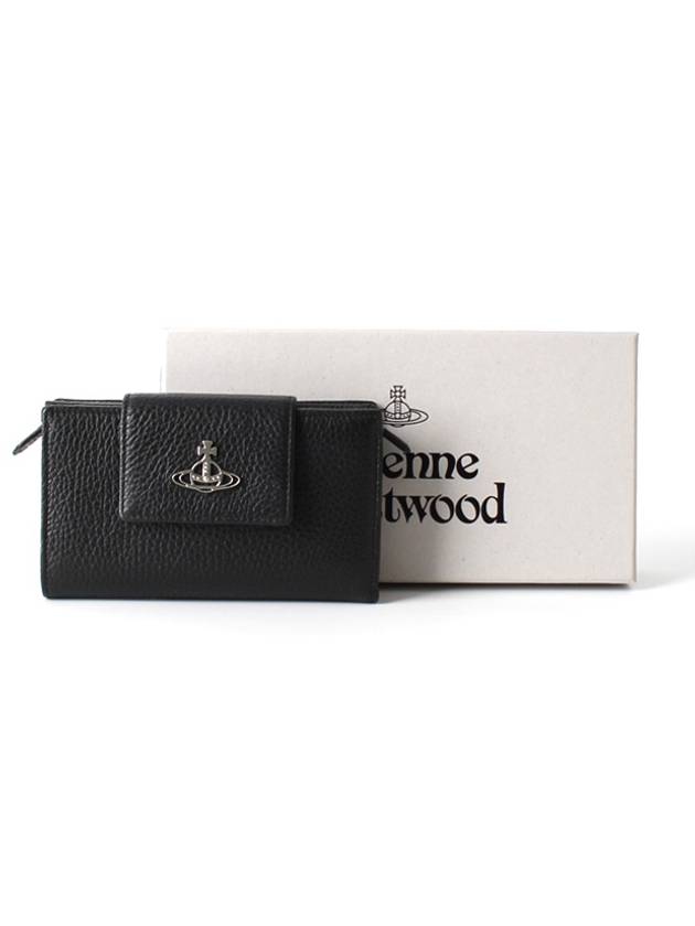 Grain Leather New Medium Wallet Black - VIVIENNE WESTWOOD - BALAAN 5