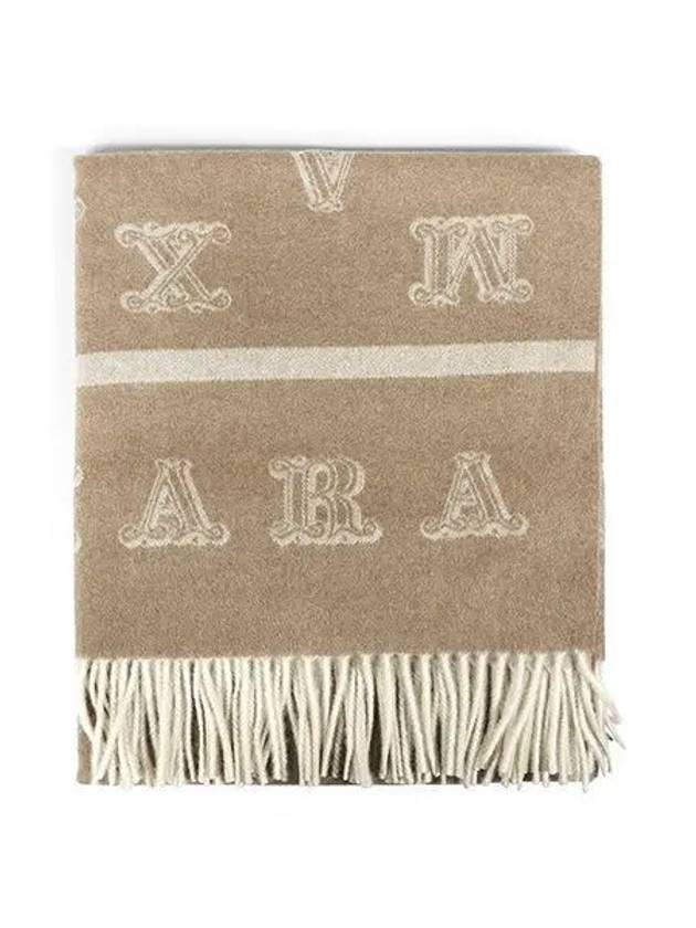 All Over Logo Muffler Camel - MAX MARA - BALAAN 2