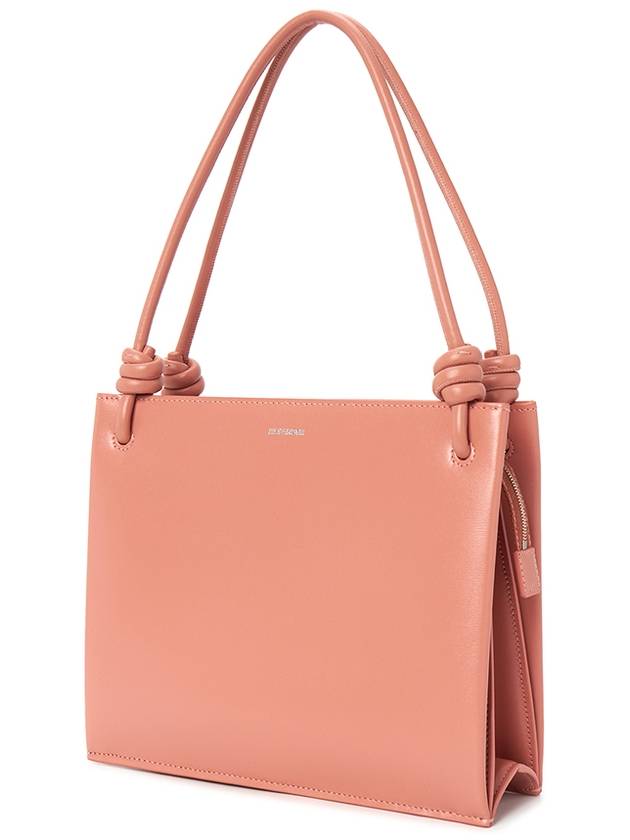 Knot Detail Leather Tote Bag Pink - JIL SANDER - BALAAN 3