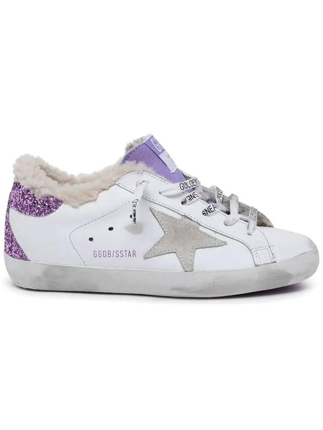 Superstar Glitter Tap Shearing Low Top Sneakers Purple White - GOLDEN GOOSE - BALAAN 3