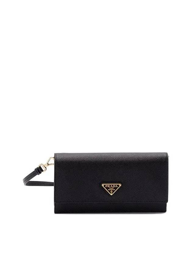 Triangle Logo Leather Mini Bag Black - PRADA - BALAAN 2