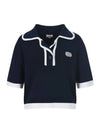 Collar neck color combination short sleeve T-shirt MK3SP090NVY - P_LABEL - BALAAN 2