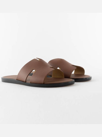 Izmir Leather Slippers Gold - HERMES - BALAAN 2