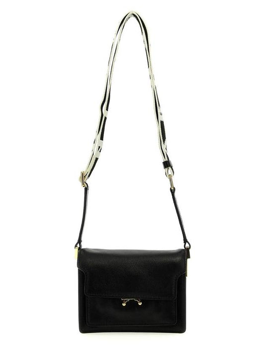 Women's Mini Trunk Soft Shoulder Bag Black - MARNI - BALAAN 1