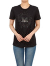 Elmo M Monogram Cotton Short Sleeve T-shirt Black - MAX MARA - BALAAN 7