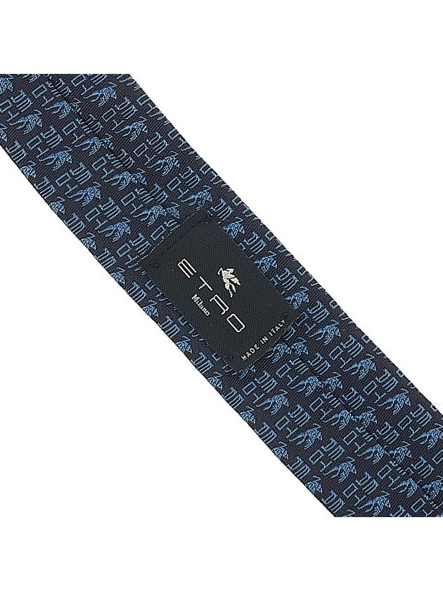 Logo print silk tie 10550 3005 200 - ETRO - BALAAN.