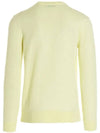 Fox head Patch Regular Round Neck Pullover Knit Top Light Yellow - MAISON KITSUNE - BALAAN 4