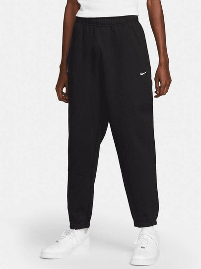 Men's Solo Swoosh Fleece Track Pants Black - NIKE - BALAAN 2