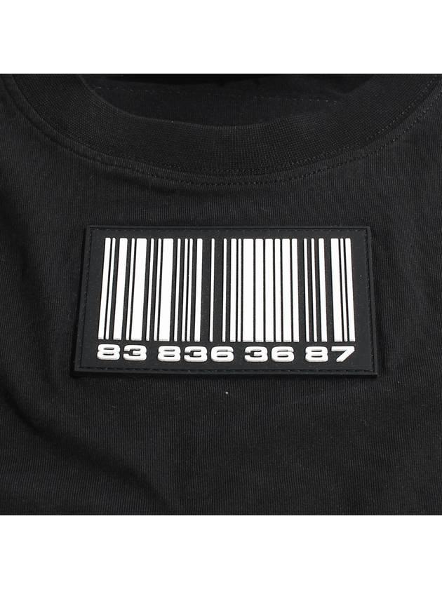 Rubber Barcode Patch Short Sleeve T-Shirt Black - VETEMENTS - BALAAN 4