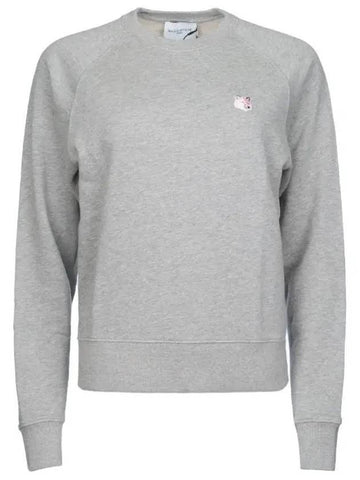 Monochrome Fox Head Patch Sweatshirt Gray Melange - MAISON KITSUNE - BALAAN 1