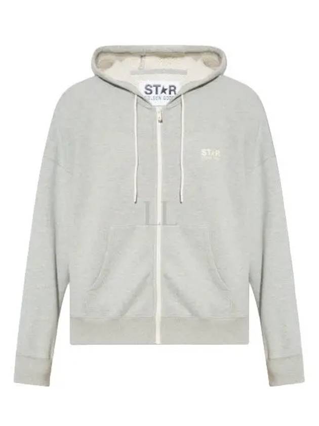 Star Logo Zip-Up Hoodie Melange Grey - GOLDEN GOOSE - BALAAN 2