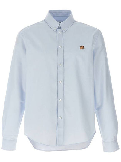 Mini Fox Head Classic BD Long Sleeve Shirt Blue - MAISON KITSUNE - BALAAN 2