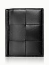 Cassette Slim Flap Card Wallet Black - BOTTEGA VENETA - BALAAN 2