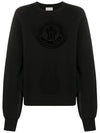 Women's Logo Sweatshirt Black - MONCLER - BALAAN 2