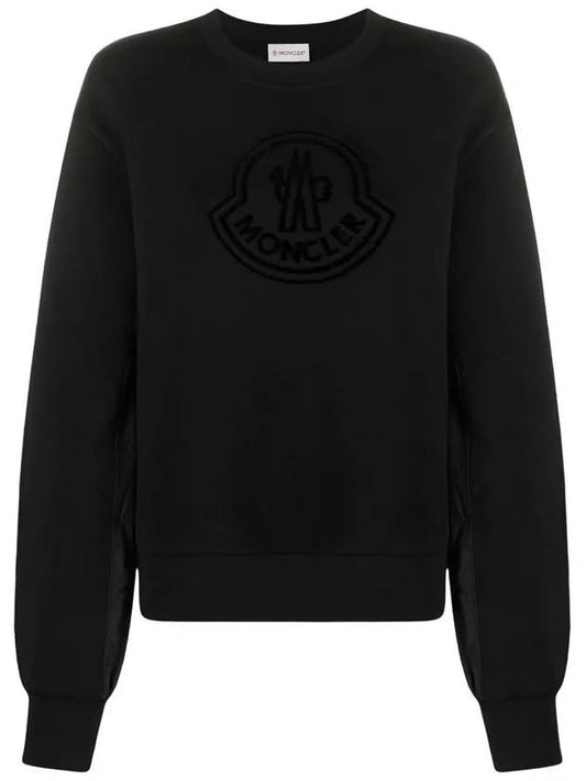 Women's Logo Sweatshirt Black - MONCLER - BALAAN 2