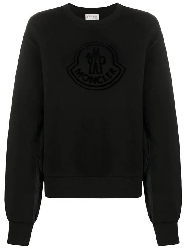 Women's Logo Sweatshirt Black - MONCLER - BALAAN 3