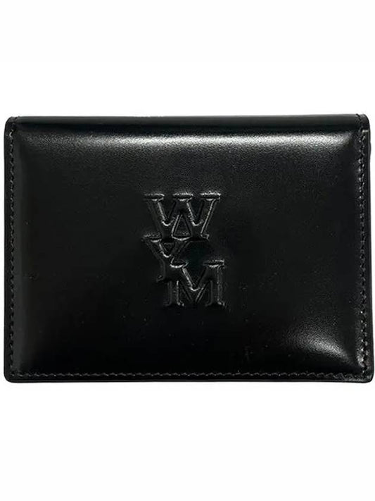 Mirror Leather Card Case Black Wallet W243SL01642B - WOOYOUNGMI - BALAAN 1