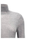 Cassandre Wool Turtle Neck Grey - SAINT LAURENT - BALAAN 4