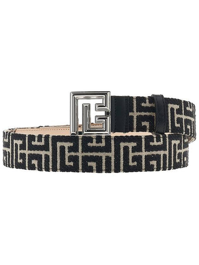 B Buckle Monogram Belt Black - BALMAIN - BALAAN 2