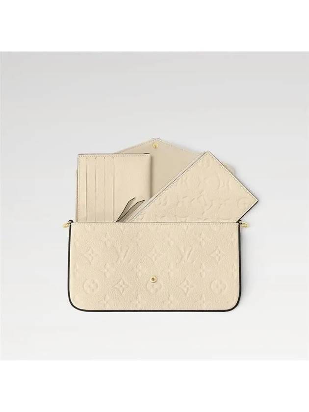 Pochette Felicie Monogram Empreinte Shoulder Bag Cream - LOUIS VUITTON - BALAAN 5