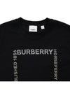 Women's Horseferry Square Print Cotton Short Sleeve T-Shirt Black - BURBERRY - BALAAN 4