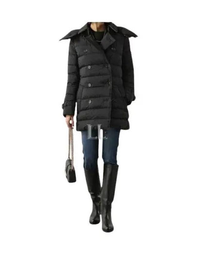 Detachable Hoodie Puffer Coat Padded Black - BURBERRY - BALAAN 2