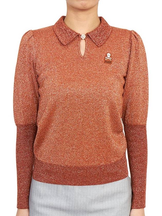 Golf Wear Women s Long Sleeve T Shirt MLW 2C AB11 ORANGE - MARK & LONA - BALAAN 1