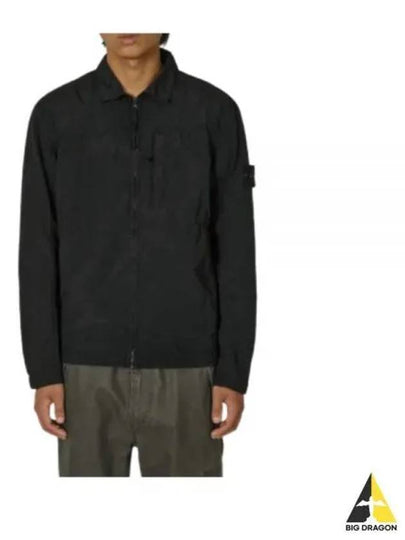 Nylon Metal Econyl Long Sleeve Shirt Black - STONE ISLAND - BALAAN 2