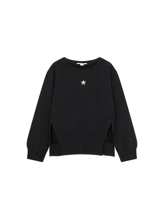 Crystal Star Slit Sweatshirt Black 270411 - STELLA MCCARTNEY - BALAAN 1