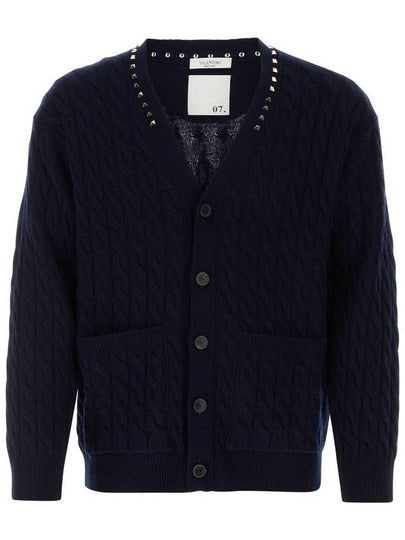 cardigan 3V3KA02Y9GV598 MEDIUM DENIM BLUE - VALENTINO - BALAAN 2