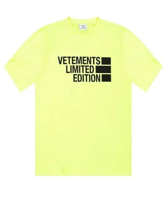 Big Logo Short Sleeve T-Shirt Yellow - VETEMENTS - BALAAN 2