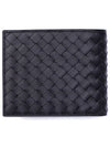 Intrecciato Weaving Half Wallet Black - BOTTEGA VENETA - BALAAN 7