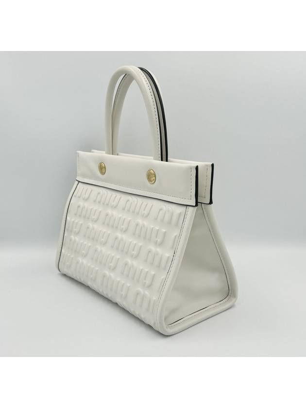 embossed logo tote bag - MIU MIU - BALAAN 6