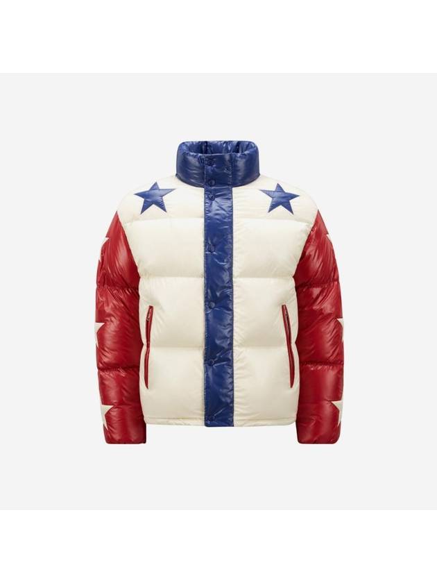 Woolman Shorts Down Jacket Blue White Red - MONCLER - BALAAN 1