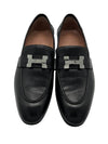 Paris Loafers Goatskin Palladium Noir - HERMES - BALAAN 4