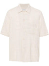 Box Seersucker Texture Short Sleeve Shirt Beige - OUR LEGACY - BALAAN 1