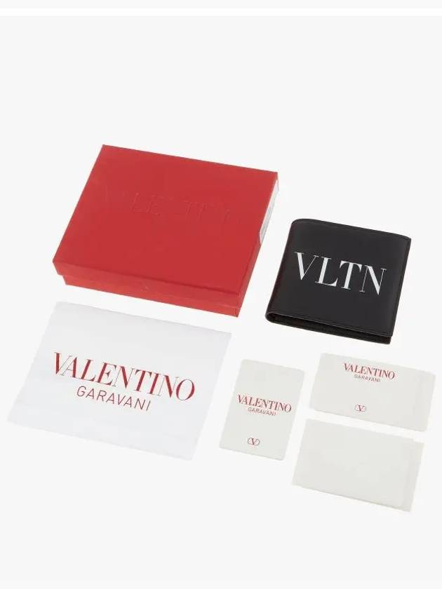 VLTN Calfskin Half Wallet Black - VALENTINO - BALAAN 4