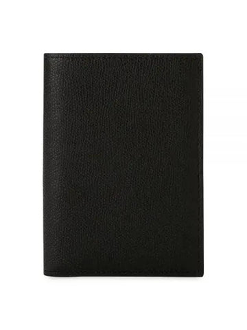 Pebble leather black passport wallet V2L49 02800 ON 1155967 - VALEXTRA - BALAAN 1