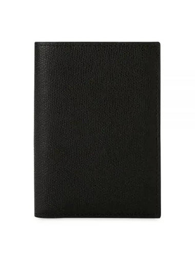 Pebble leather black passport wallet V2L49 02800 ON 1155967 - VALEXTRA - BALAAN 1